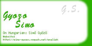 gyozo simo business card